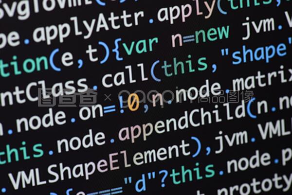 真實的java腳本代碼開發屏幕。編程工作流
